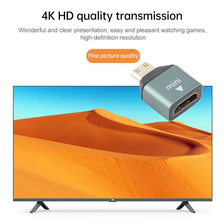 Mini HDMI Male to HDMI Female Gold-plated Head Adapter