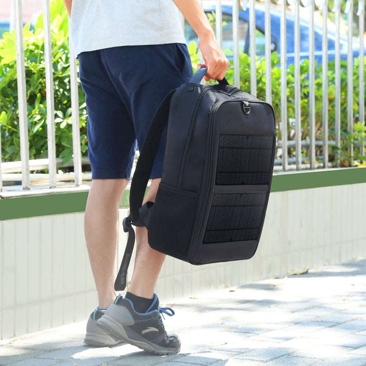 HAWEEL 14W Solar Panel Power Backpack Laptop Bag with Handle and 5V / 2.1A Max USB Charging Port(...