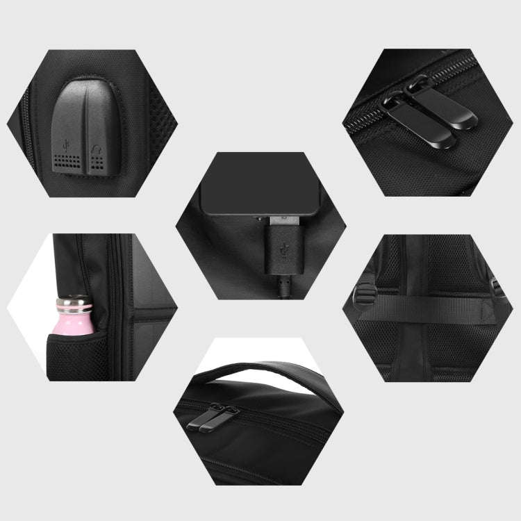 HAWEEL 14W Solar Panel Power Backpack Laptop Bag with Handle and 5V / 2.1A Max USB Charging Port(...