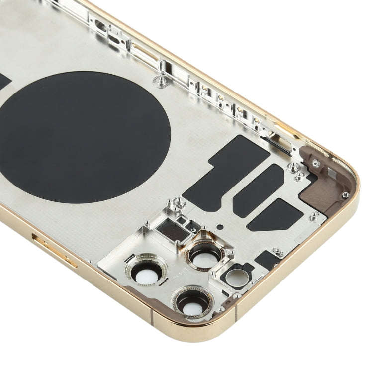 Back Housing Cover with SIM Card Tray & Side keys & Camera Lens for iPhone 12 Pro Max(Gold)