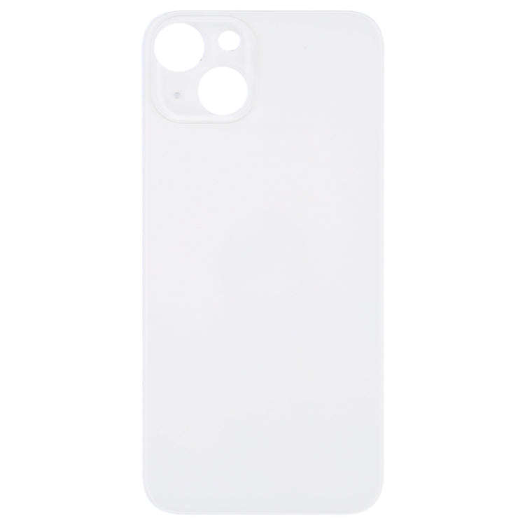 For iPhone 14 Plus Easy Replacement Big Camera Hole Glass Back Battery Cover(Silver)