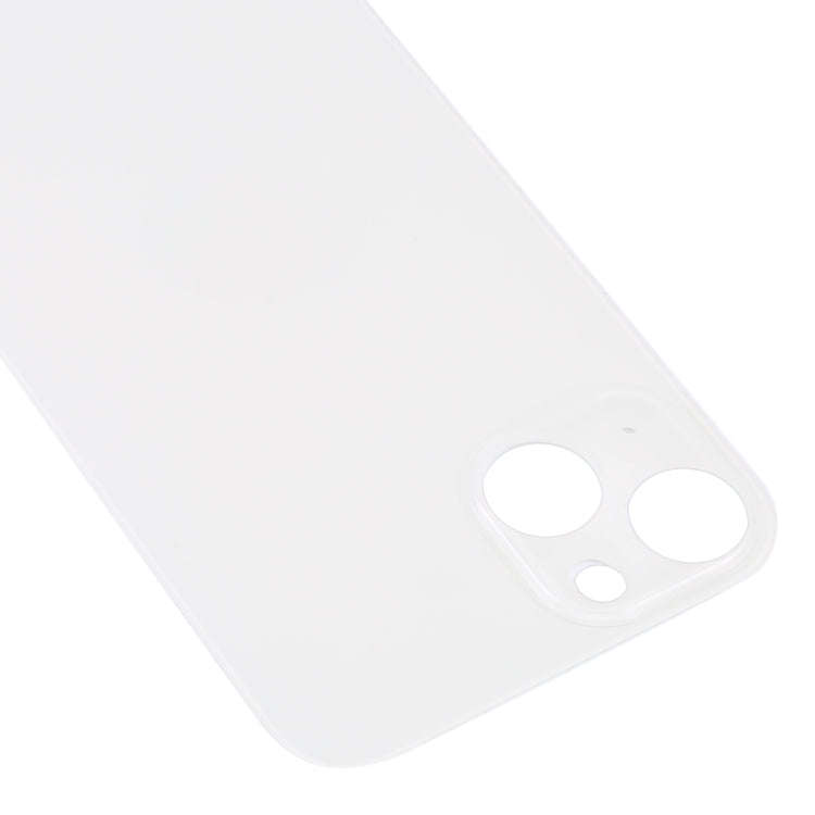 For iPhone 14 Plus Easy Replacement Big Camera Hole Glass Back Battery Cover(Silver)