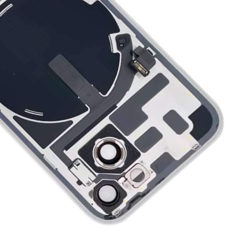 For iPhone 14 Plus Glass Battery Back Cover with Flash Bracket + Wireless Charging Module(Red)