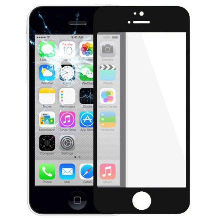 10 PCS for iPhone 5C Front Screen Outer Glass Lens(Black)