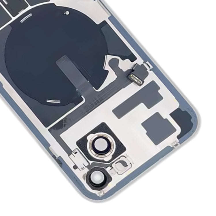 For iPhone 15 Plus Glass Battery Back Cover with Flash Bracket + Wireless Charging Module(Green)