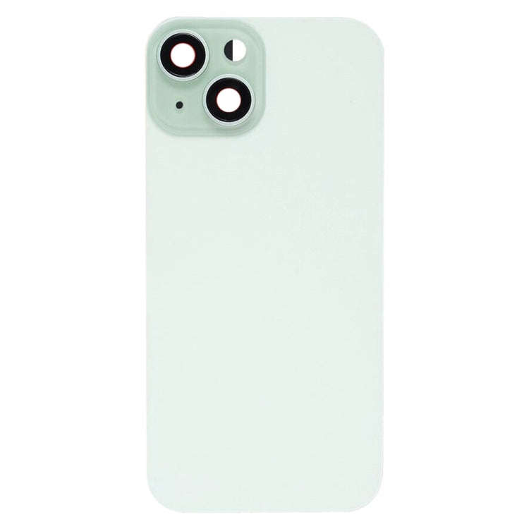 For iPhone 15 Glass Battery Back Cover with Flash Bracket + Wireless Charging Module(Green)
