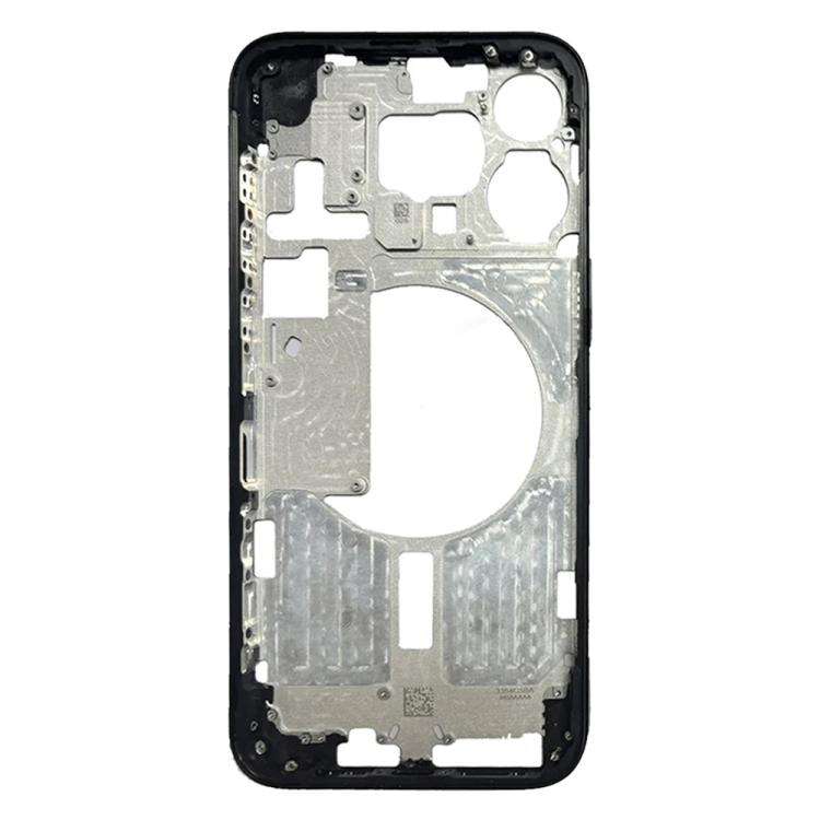 For iPhone 15 Pro Max Middle Frame Bezel Plate with Side Keys + Card Tray, Version:CE EU Version ...