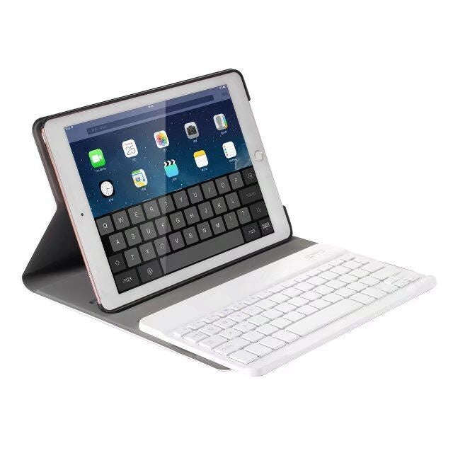 Detachable Bluetooth Keyboard + Horizontal Flip Leather Tablet Case with Holder for iPad Pro 9.7 ...