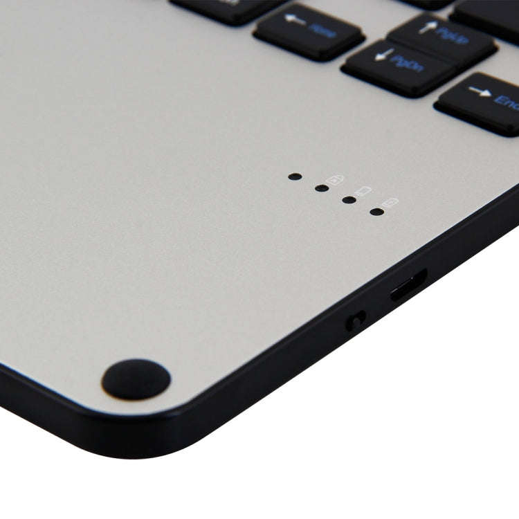 3018 Detachable Bluetooth 3.0 Aluminum Alloy Keyboard + Imitation Cloth Texture Leather Tablet Ca...