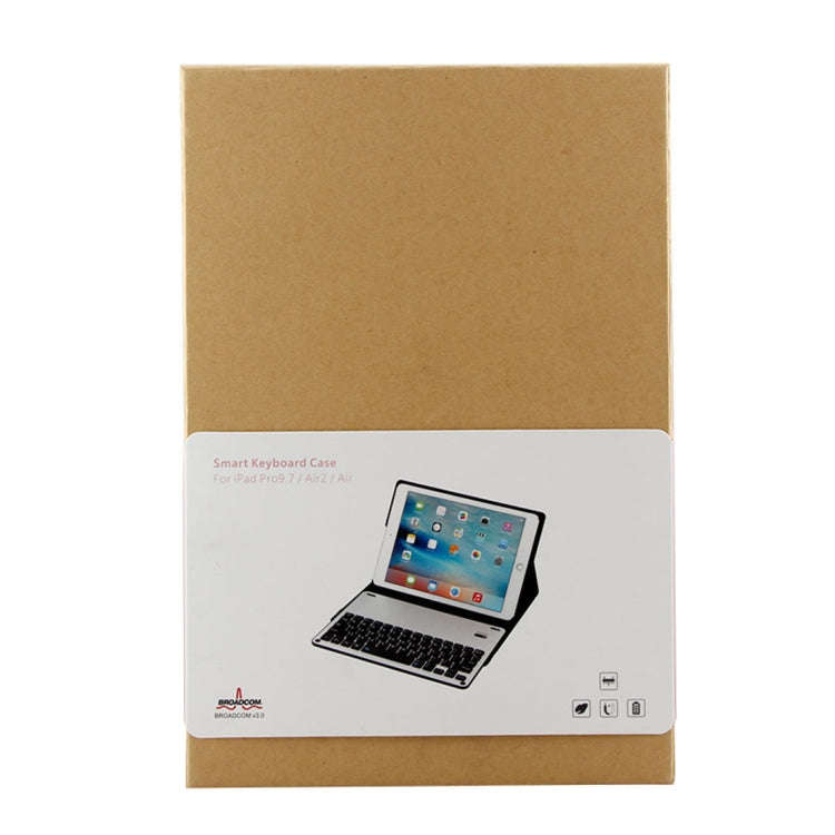 FT-1038B Detachable Bluetooth 3.0 Aluminum Alloy Keyboard + Lambskin Texture Leather Tablet Case ...