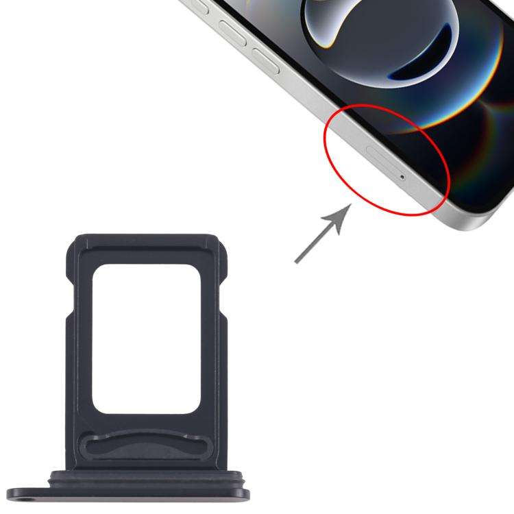 For iPhone 16e SIM + SIM Card Tray (Black)