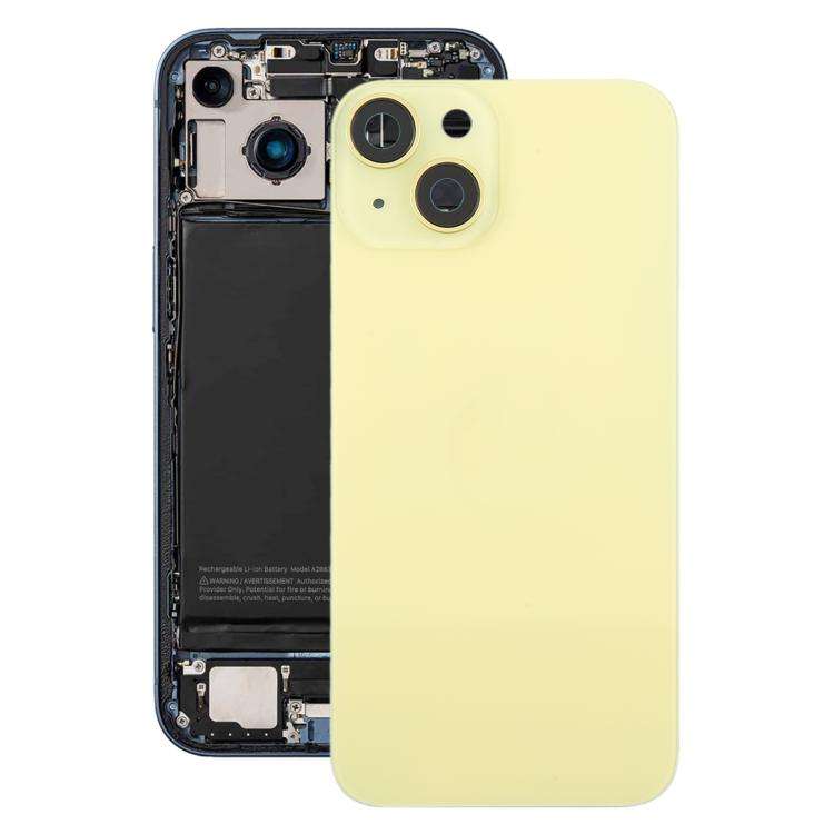 For iPhone 14 EU Version Battery Back Cover with Middle Frame(Yellow)