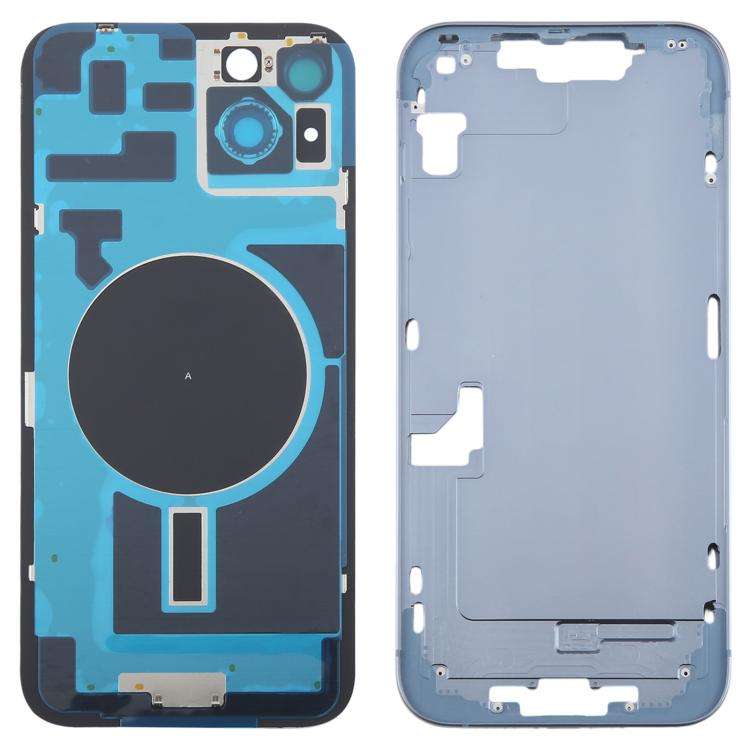 For iPhone 14 Plus China Version Battery Back Cover with Middle Frame(Blue)