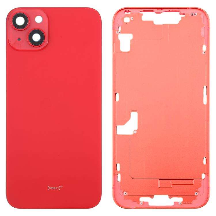 For iPhone 14 Plus China Version Battery Back Cover with Middle Frame(Red)