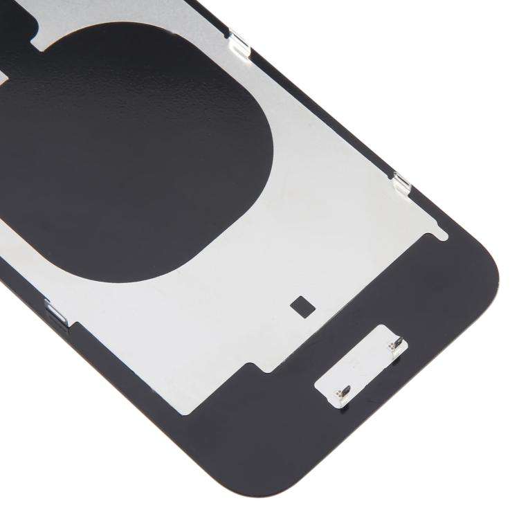 For iPhone 16e Glass Battery Back Cover with Camera Lens Frame(Black)