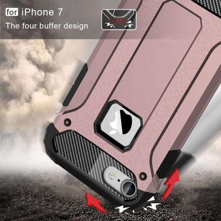 For iPhone 7 Armor TPU + PC Combination Phone Case(Rose Gold)