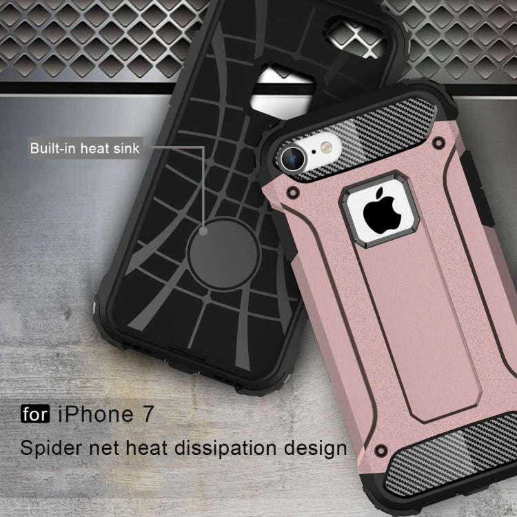 For iPhone 7 Armor TPU + PC Combination Phone Case(Rose Gold)