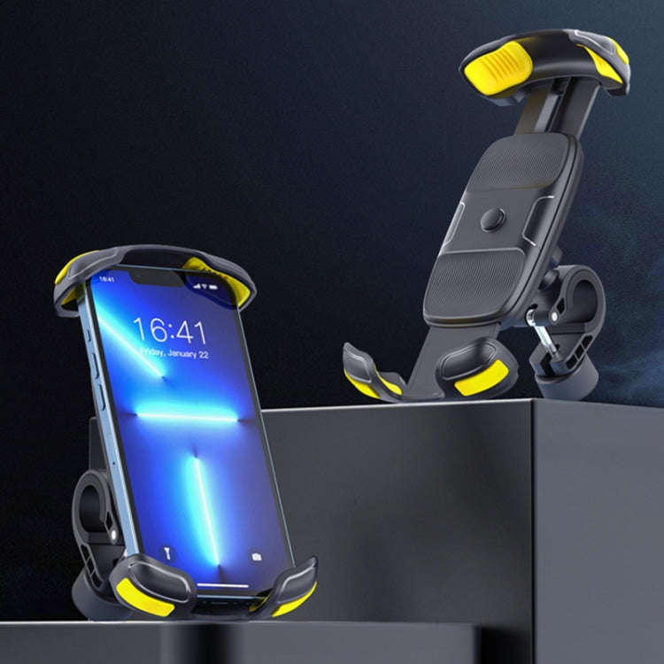 Motorcycle Bicycle Phone Riding Holder Bracket (Yellow)
