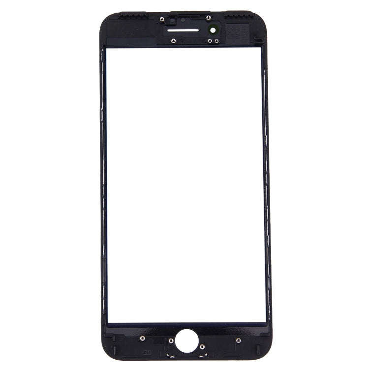 Front Screen Outer Glass Lens with Front LCD Screen Bezel Frame for iPhone 7 Plus (Black)