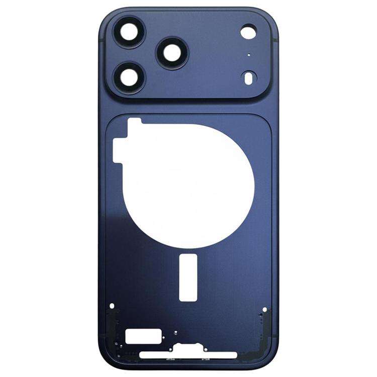 For iPhone 17 Pro Max Middle Frame Bezel Plate with Camera Lens Cover (Blue)