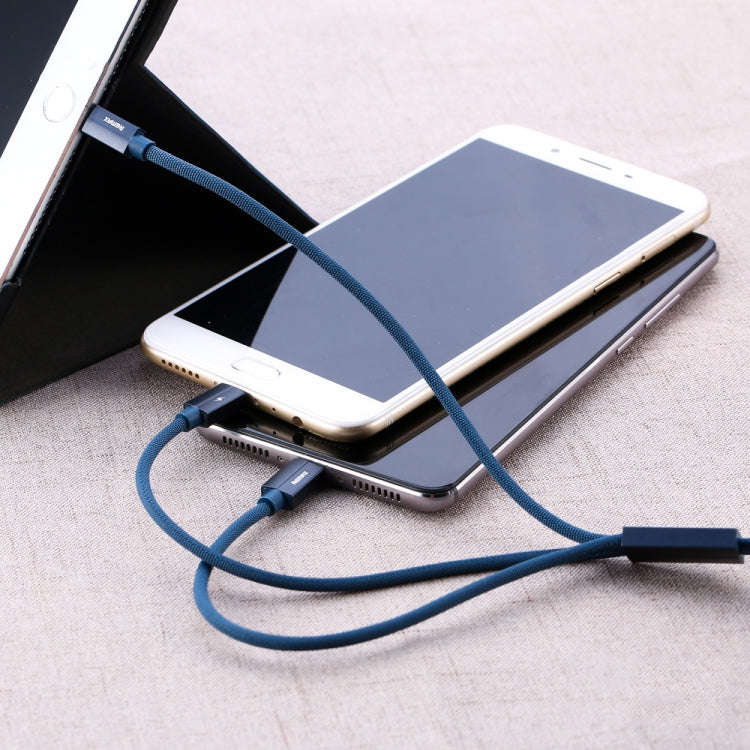 REMAX RC-094TH 1m 2.4A 3 in 1 USB to 8 Pin & USB-C / Type-C & Micro USB  Fast Charging Data Cable...