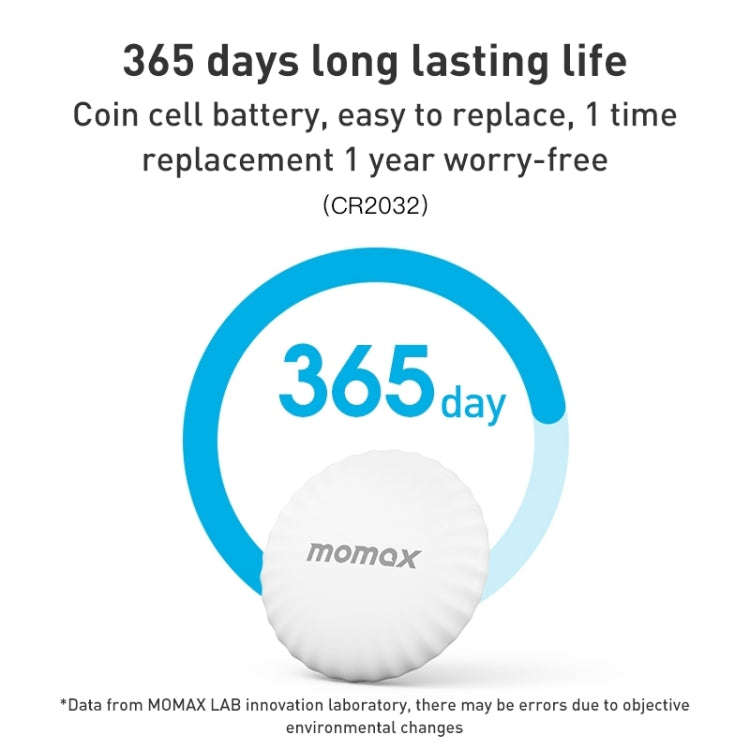 MOMAX PINTAG BR5 Wireless Positioning Anti-lost Device(White)
