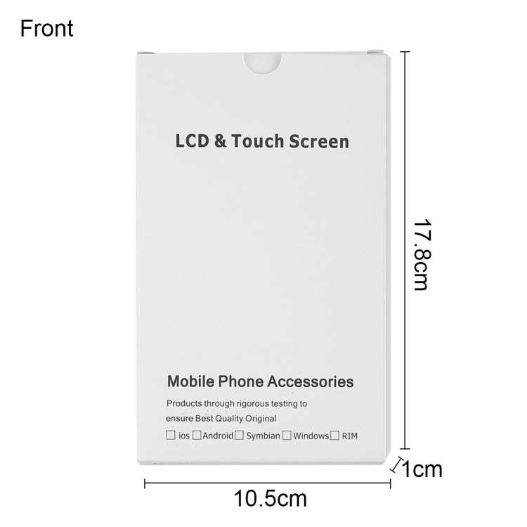50 PCS Cardboard Packaging White Box for iPhone 8 Plus / 7 Plus LCD Screen