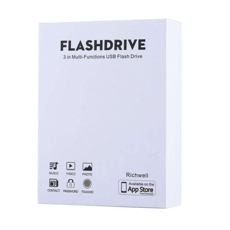 RQW-18S 8 Pin 16GB Multi-functional Flash Disk Drive with USB / Micro USB to Micro USB Cable(Black)