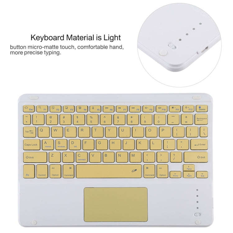 TG11BC Detachable Bluetooth Yellow Keyboard Microfiber Leather Tablet Case for iPad Pro 11 inch (...