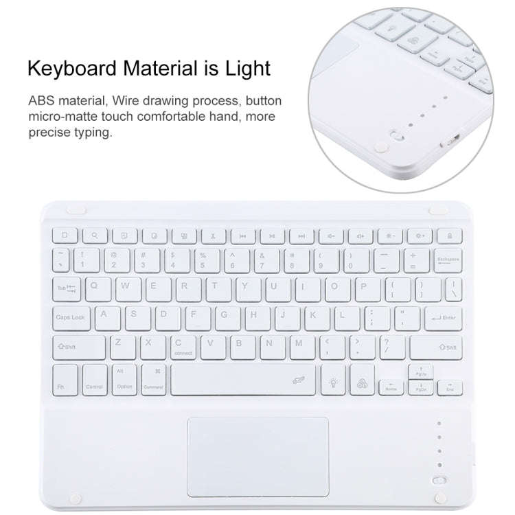 TG-102BCS Detachable Bluetooth White Keyboard + Microfiber Leather Tablet Case for iPad 10.2 inch...