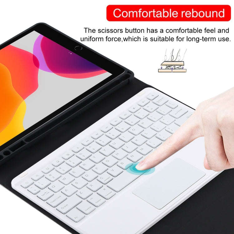 TG-102BCS Detachable Bluetooth White Keyboard + Microfiber Leather Tablet Case for iPad 10.2 inch...