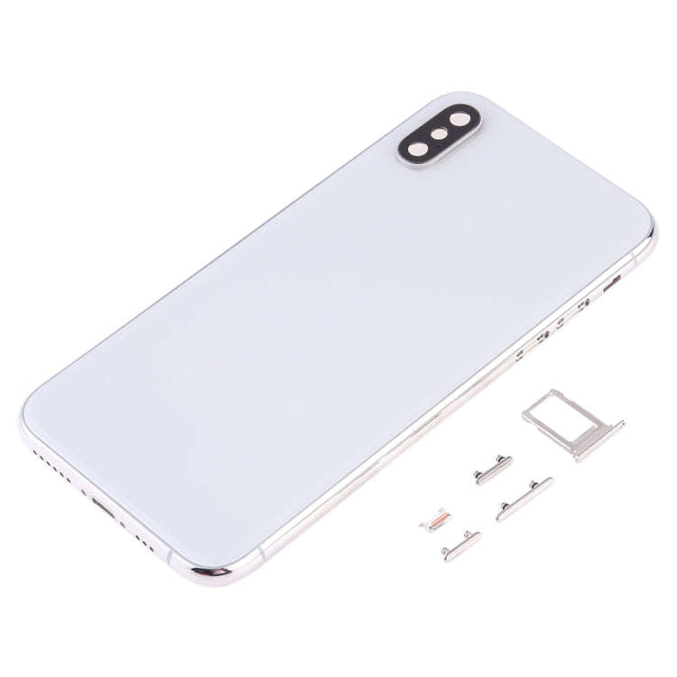 Back Cover with Camera Lens & SIM Card Tray & Side Keys for iPhone XS(White)