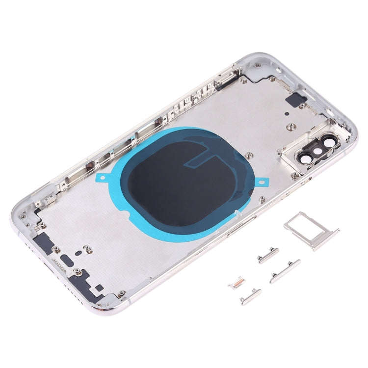 Back Cover with Camera Lens & SIM Card Tray & Side Keys for iPhone XS(White)