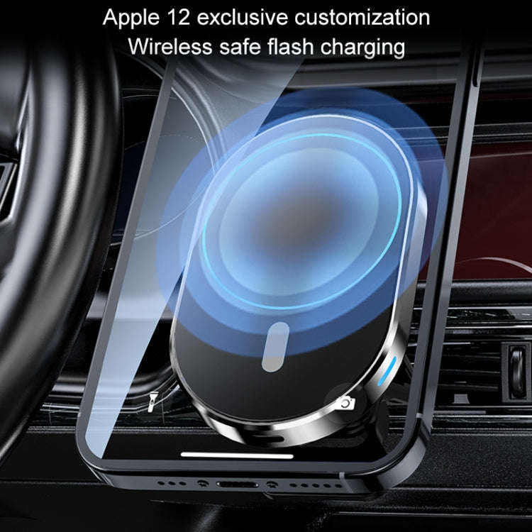 JJT-968 15W Max Output Magnetic Car Air Outlet Bracket Wireless Charger(Black)
