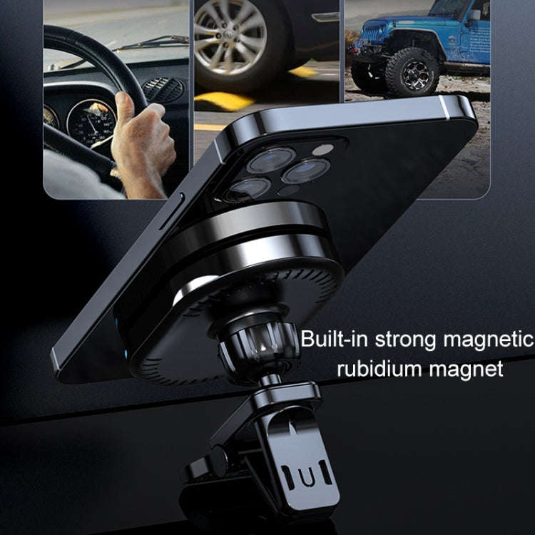 JJT-968 15W Max Output Magnetic Car Air Outlet Bracket Wireless Charger(White)