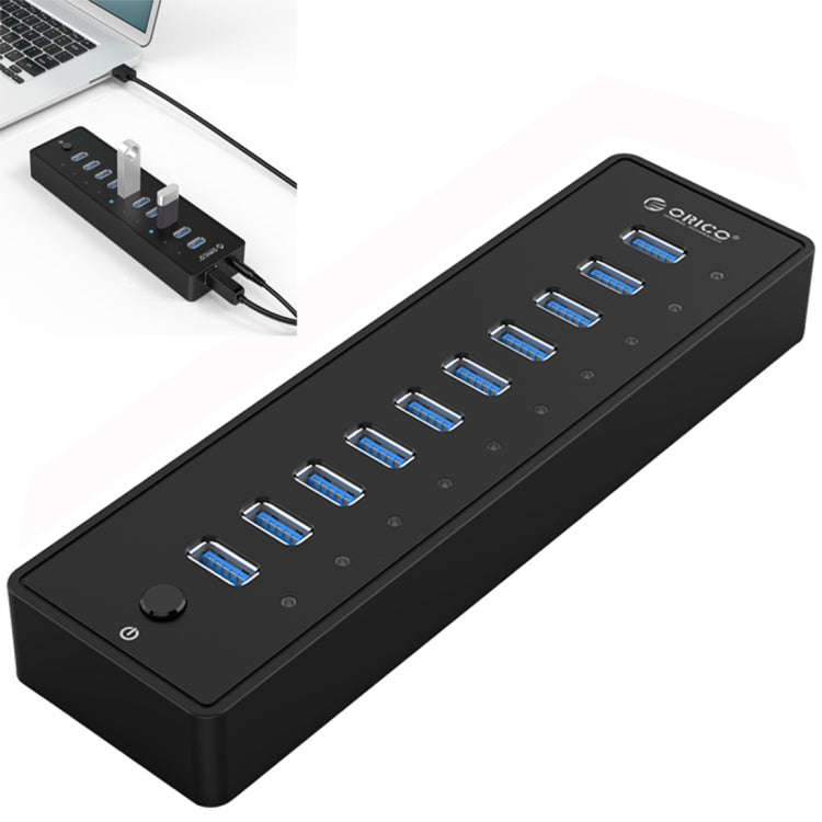 ORICO P10-U3-V1 10 USB 3.0 Ports HUB, Specification: EU Plug