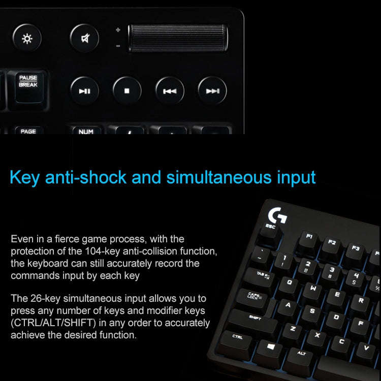 Logitech G610 Wired Gaming Mechanical Keyboard USB RGB Backlit Red Axis