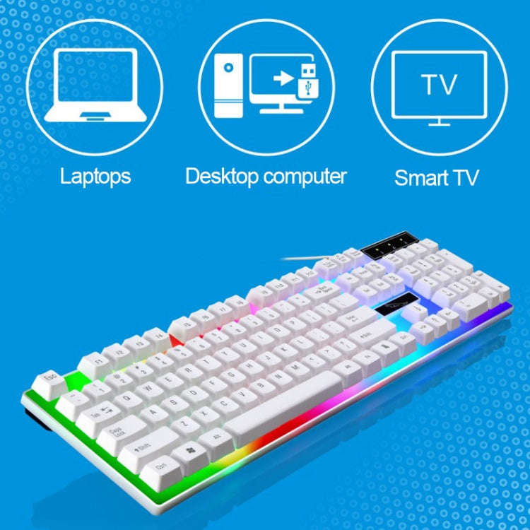 ZGB G21 104 Keys USB Wired Mechanical Feel Colorful Backlight Office Computer Keyboard Gaming Key...