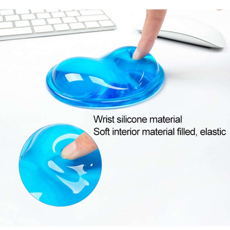 MONTIAN 2 PCS Transparent Silicone Bracer Heart-shaped Mouse Wrist Supporter, Random Color Delivery