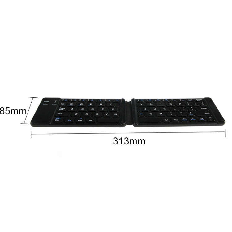 K018 USB Charging Foldable 67 Keys Bluetooth Wireless Keyboard (Black)
