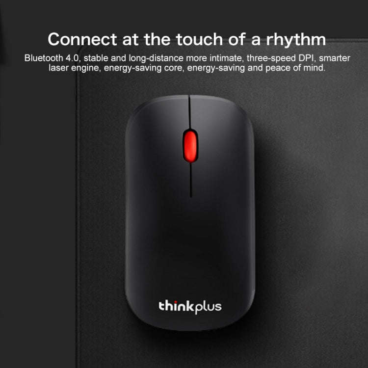 Lenovo thinkplus Bluetooth 4.0 Portable Wireless Bluetooth Mouse (Black)