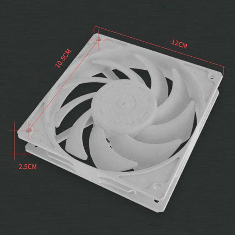 F120 Computer CPU Radiator Cooling Fan (Black)