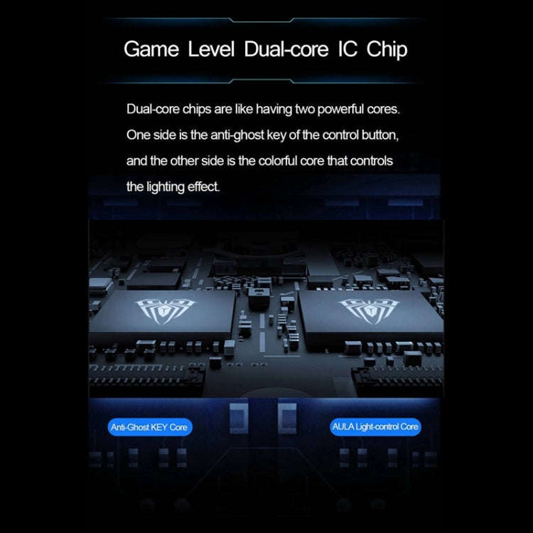 AULA F2088 108 Keys Mixed Light Plating Punk Mechanical Blue Switch Wired USB Gaming Keyboard wit...