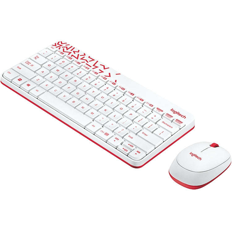 Logitech MK240 Nano Wireless Keyboard and Mouse Set (White)