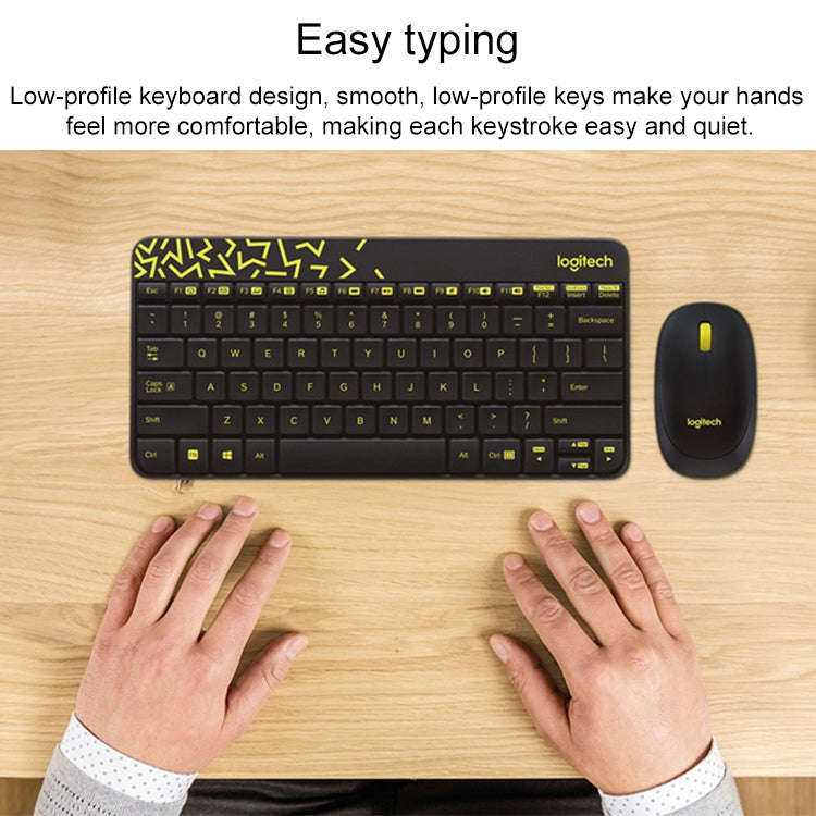 Logitech MK240 Nano Wireless Keyboard and Mouse Set (White)