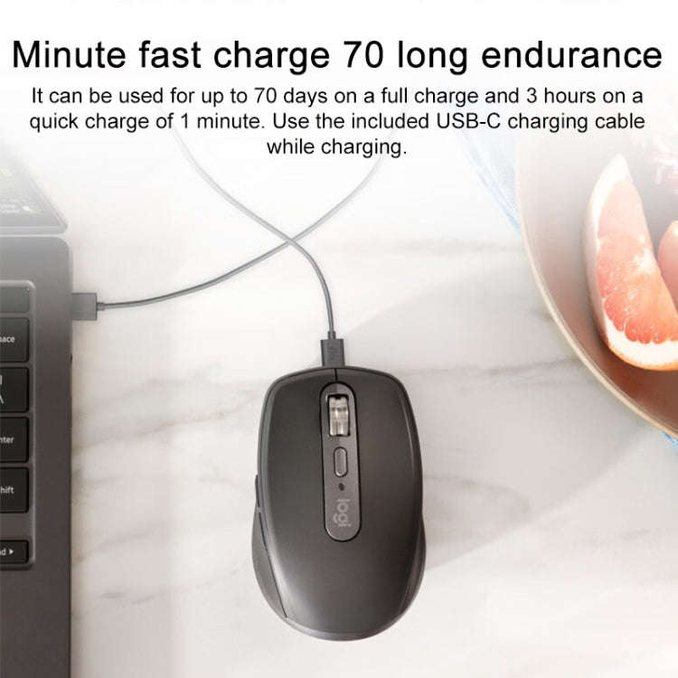 Logitech MX Anywhere 3S 4 Keys Wireless Bluetooth Dual Mode Mute Mouse (White)