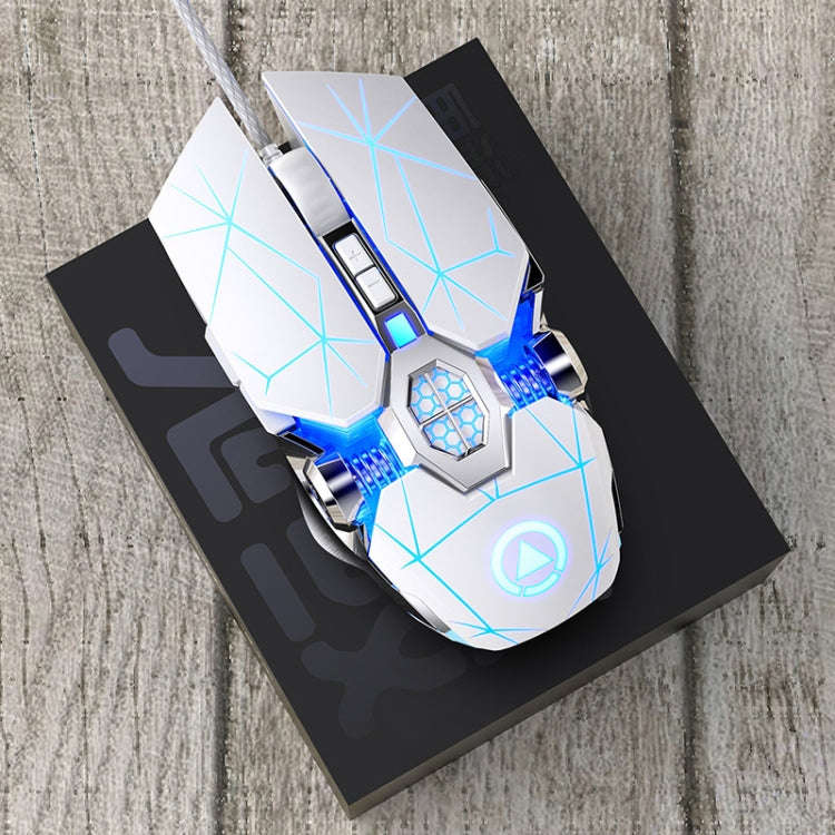 YINDIAO 3200DPI 4-modes Adjustable 7-keys RGB Light Wired Gaming Mechanical Mouse, Style: Audio V...