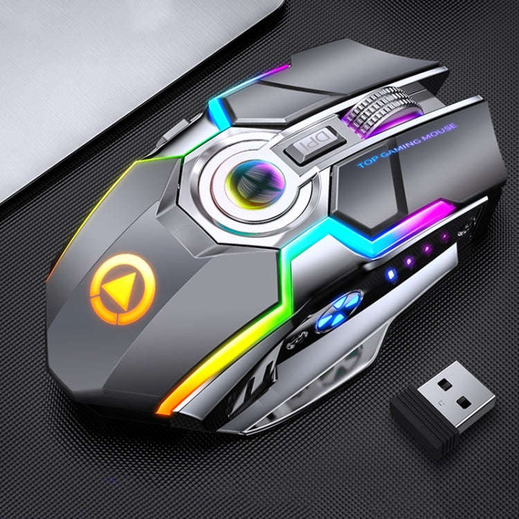 YINDIAO A5 2.4GHz 1600DPI 3-modes Adjustable Rechargeable RGB Light Wireless Silent Gaming Mouse ...