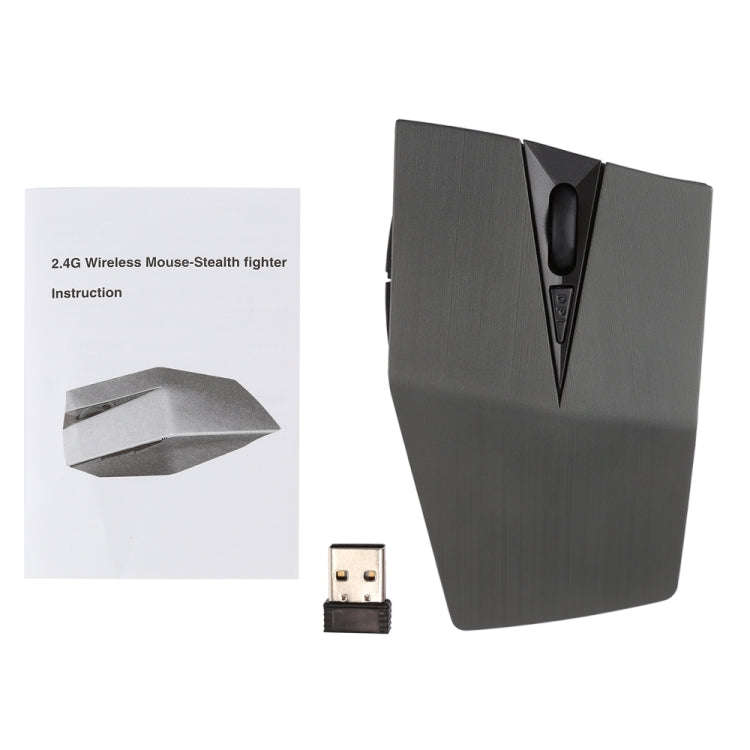 2.4GHz USB Receiver Adjustable 1200 DPI Wireless Optical Mouse for Computer PC Laptop (Grey)