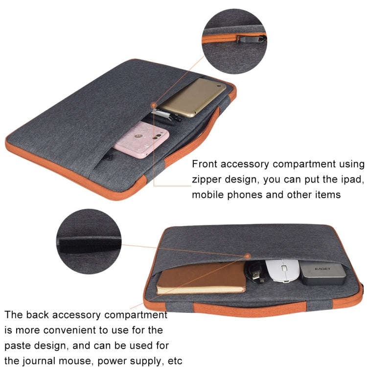 15.6 inch Fashion Casual Polyester + Nylon Laptop Handbag Briefcase Notebook Cover Case, For Macb...